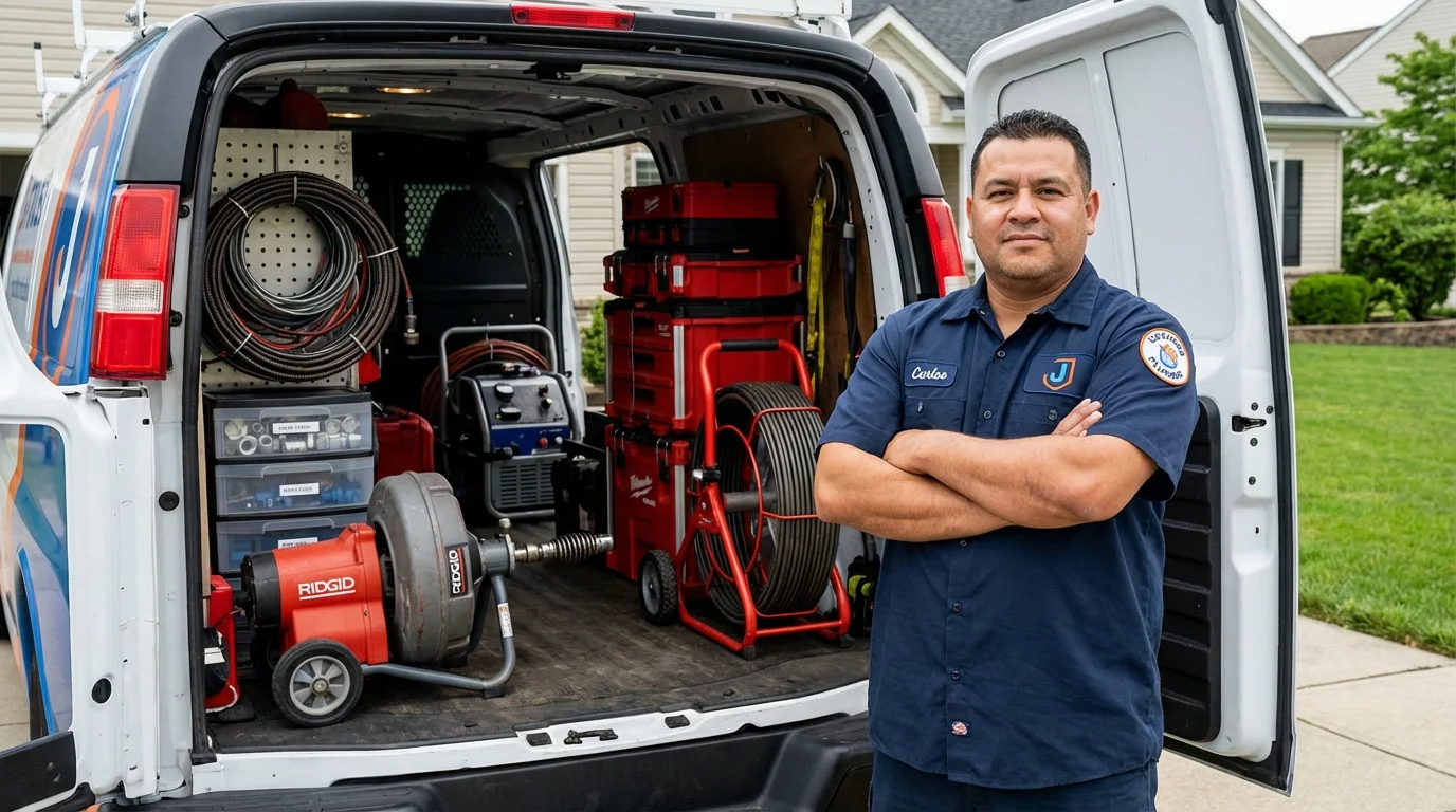 Professional drain cleaning equipment and Johns Plumbing LLC plumber in Ocilla